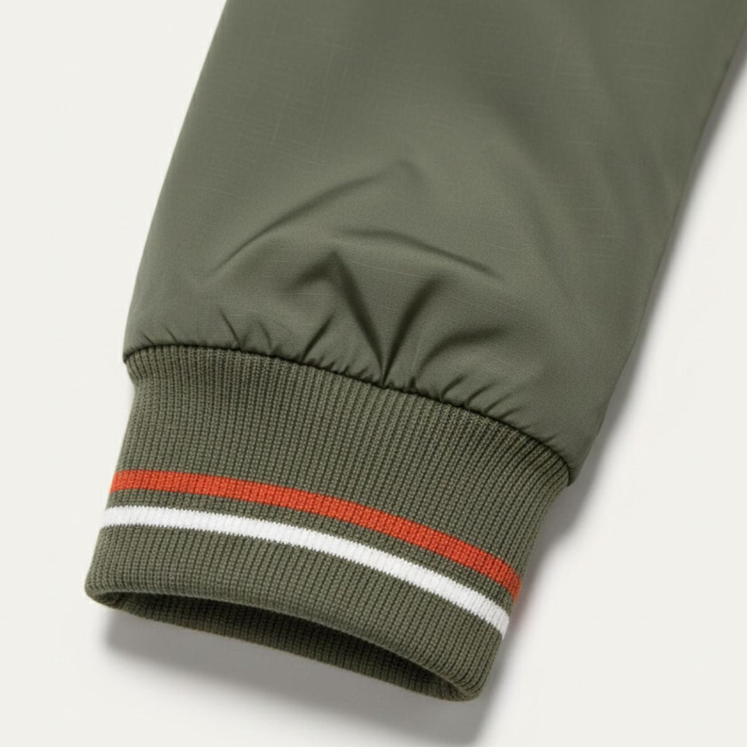 Men's Lightweight Bomber Jacket Sage Green Zip Up