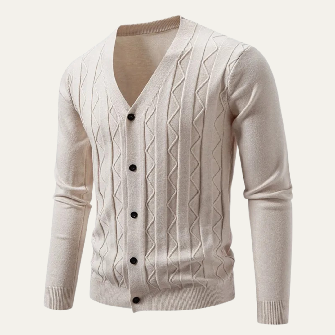 The Siracusa Men's Slim Fit Knit Cardigan