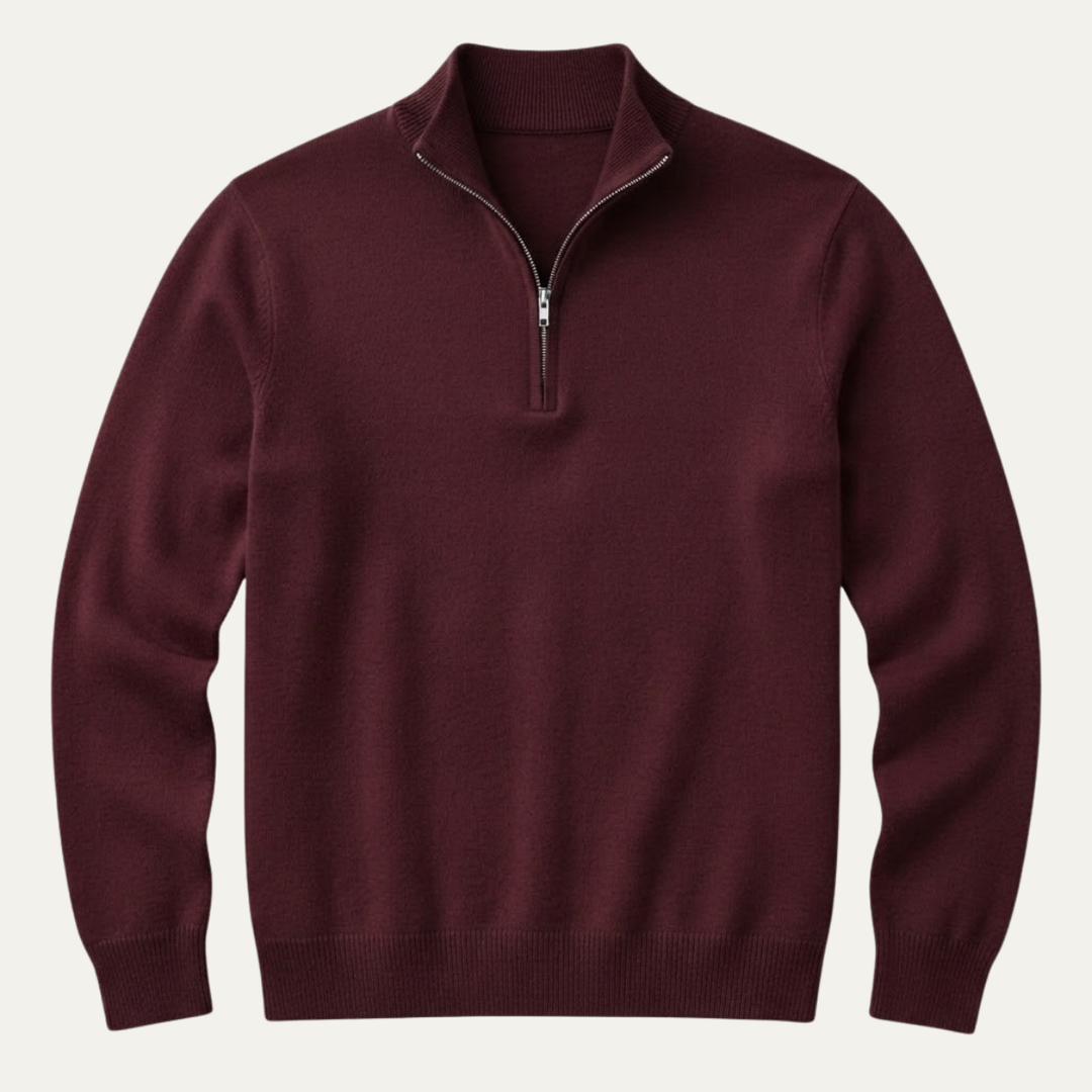 The Como Men's Quarter Zip Mock Neck Sweater