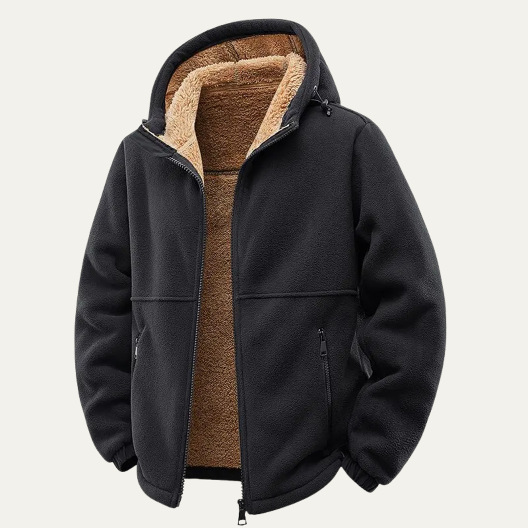 The Harriman Men’s Warm Soft Shell Fleece Zip Up Hooded Jacket