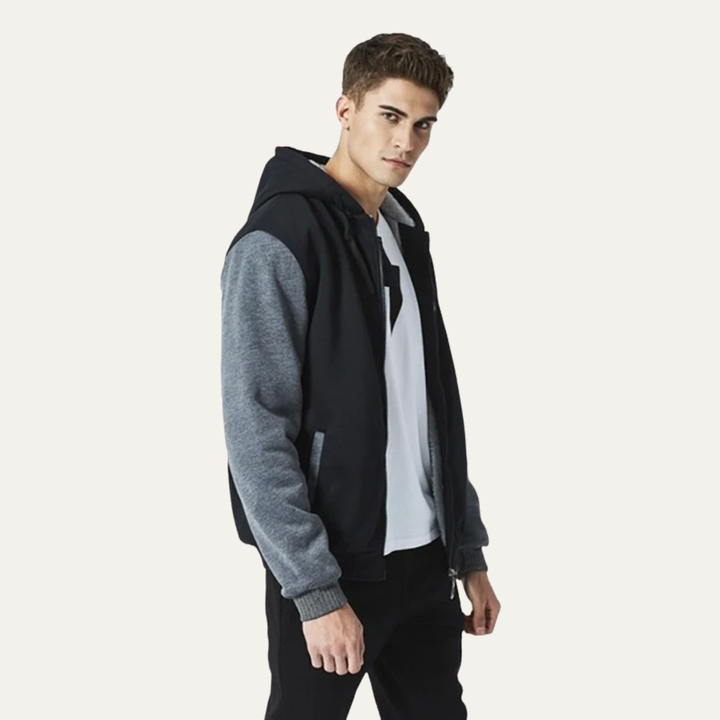 Men's Fleece Lined Zip Up Hoodie