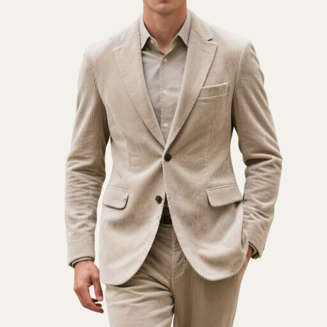 The Pinehurst Men’s Elegant Corduroy Blazer & Pants Suit