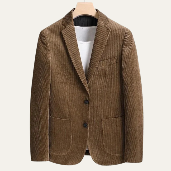 The Lancaster Men’s Thick Flannel  Corduroy Business Blazer Jacket