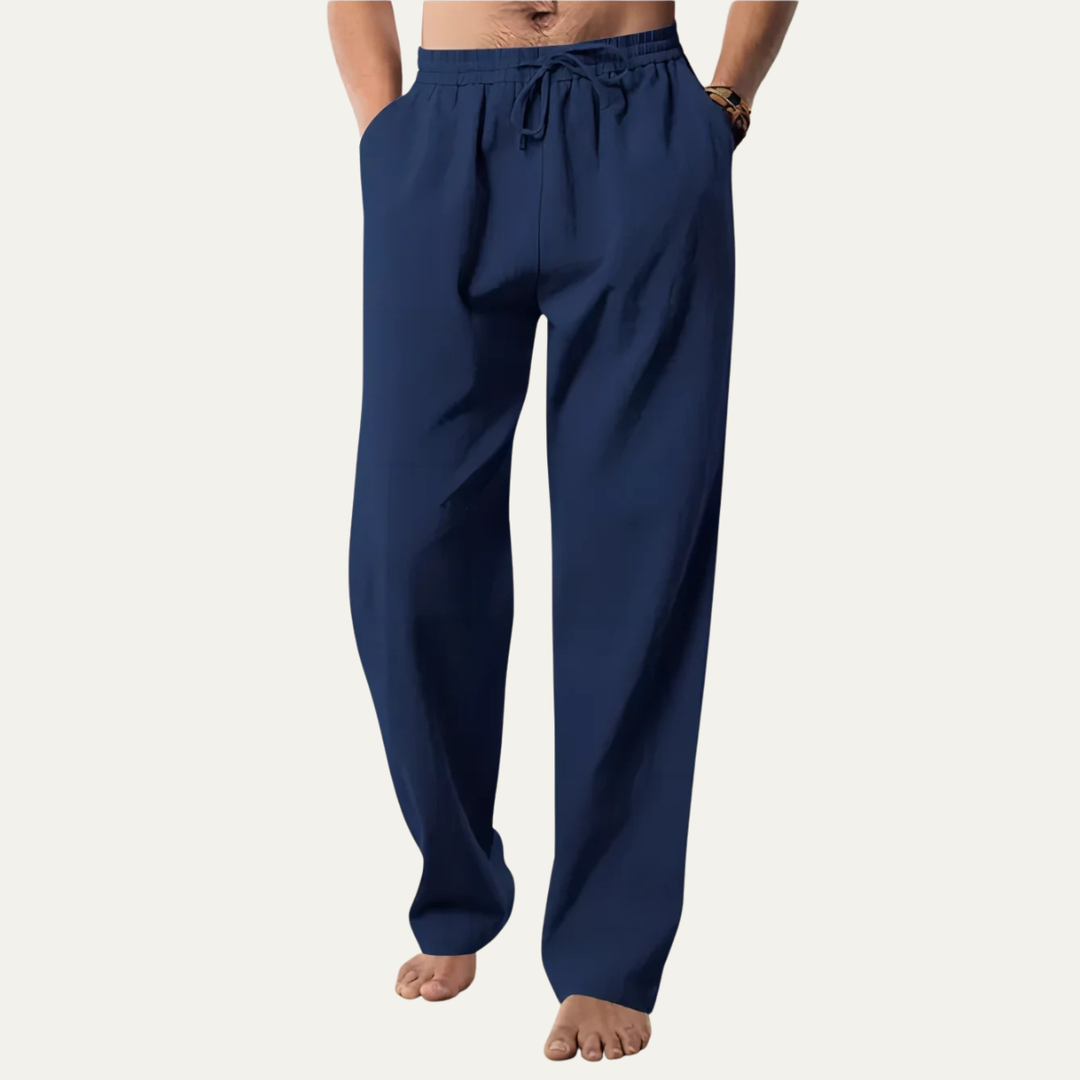 The Larkspur Men’s Cotton Hemp Breathable Straight Leg Pants