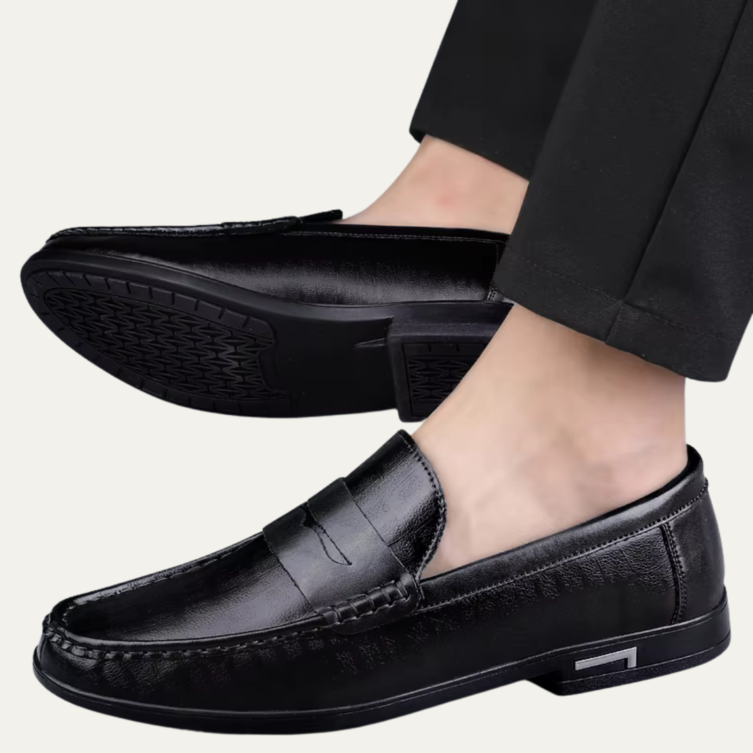 The Brookgate Men’s Breathable Italian Style Leather Slip On Loafers