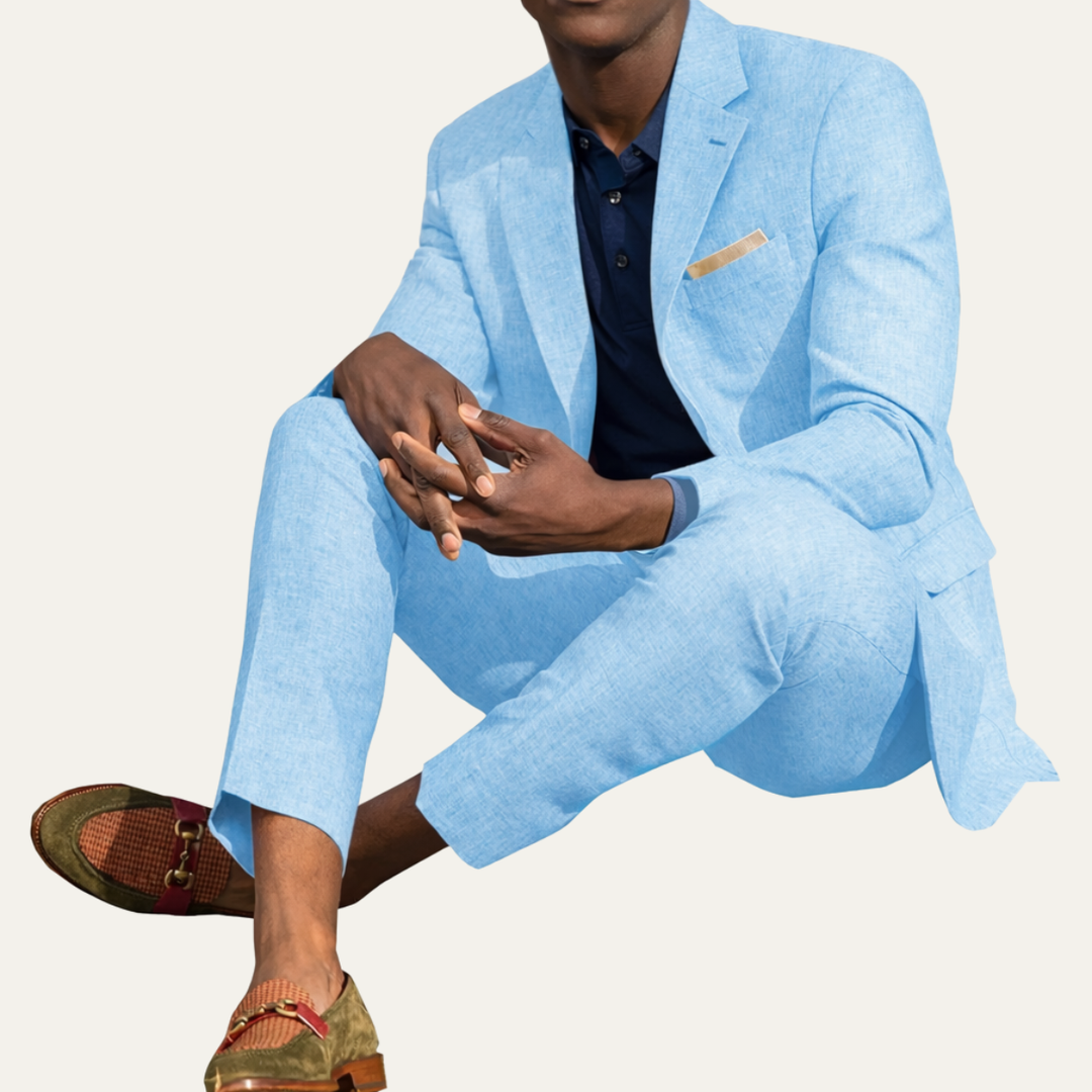 The Briarstone Ridge Men’s Trendy Linen 2 Piece Set – Blazer & Pants