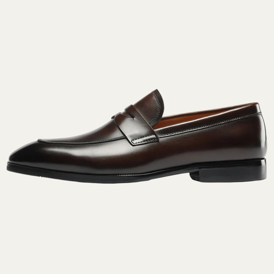 The Fairwood Ridge Men’s Calf Leather Slip On Dress Loafers