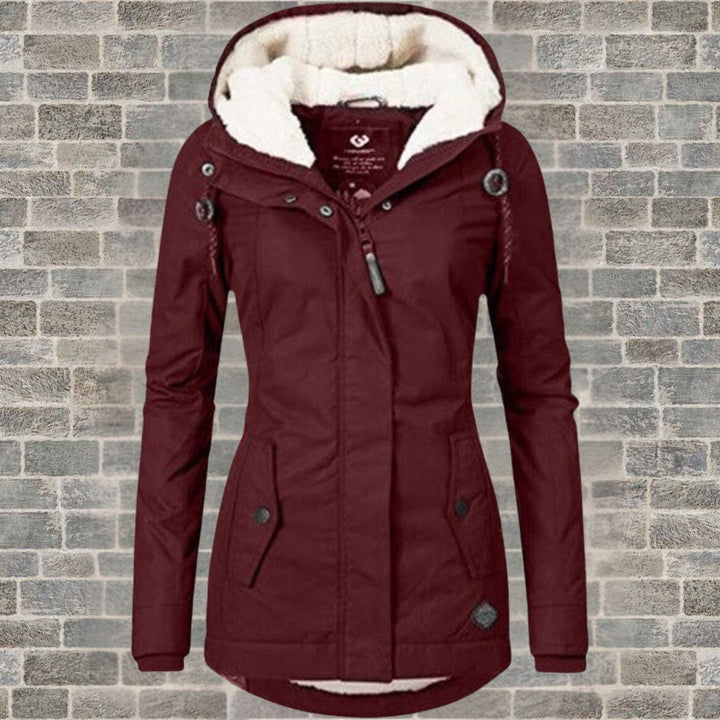 Women's Fur Hooded Winter Parka – Warm Fleece Lined Jacket
