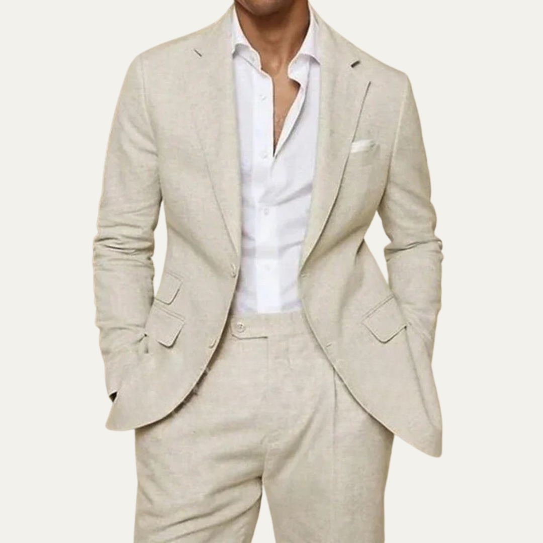 The Highland Ridge Men’s 2 Piece Linen Suit – Blazer & Pants