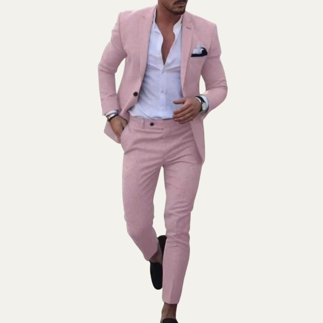 The Elmhurst Men’s Classic Linen Blazer & Pants Set