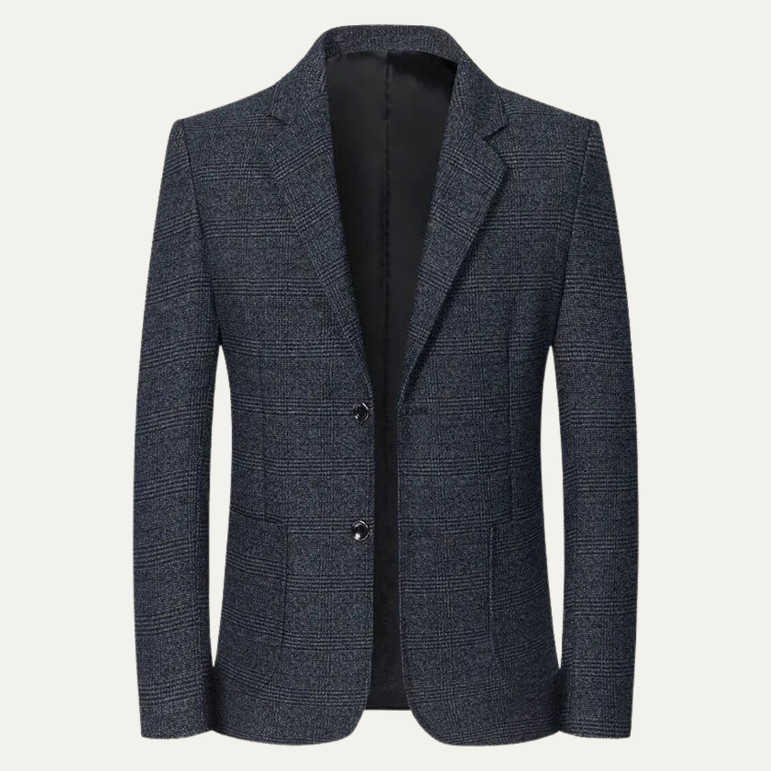 The Barrington Men’s Classic Plaid Blazer with Check Pattern