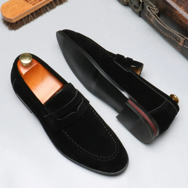 The Belmont Park Men’s Suede Slip On Casual Loafers