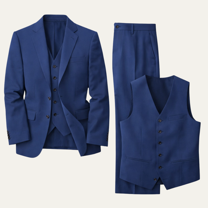 The Grindelwald Men’s Classic Linen 3 Piece Suit – Jacket, Vest & Pants
