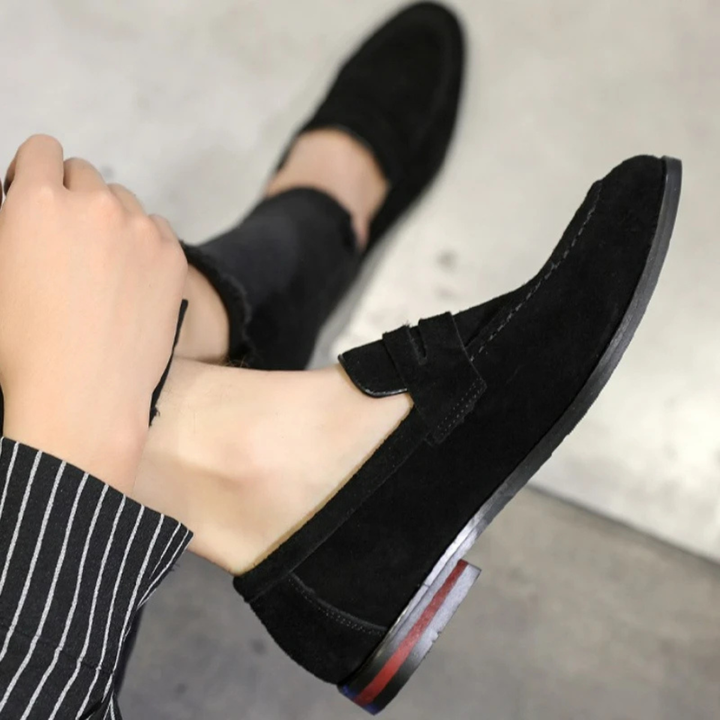 The Belmont Park Men’s Suede Slip On Casual Loafers