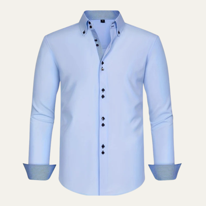 The Montrose Men’s Contrast Trim Button Down Dress Shirt