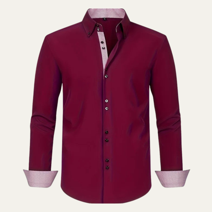 The Montrose Men’s Contrast Trim Button Down Dress Shirt