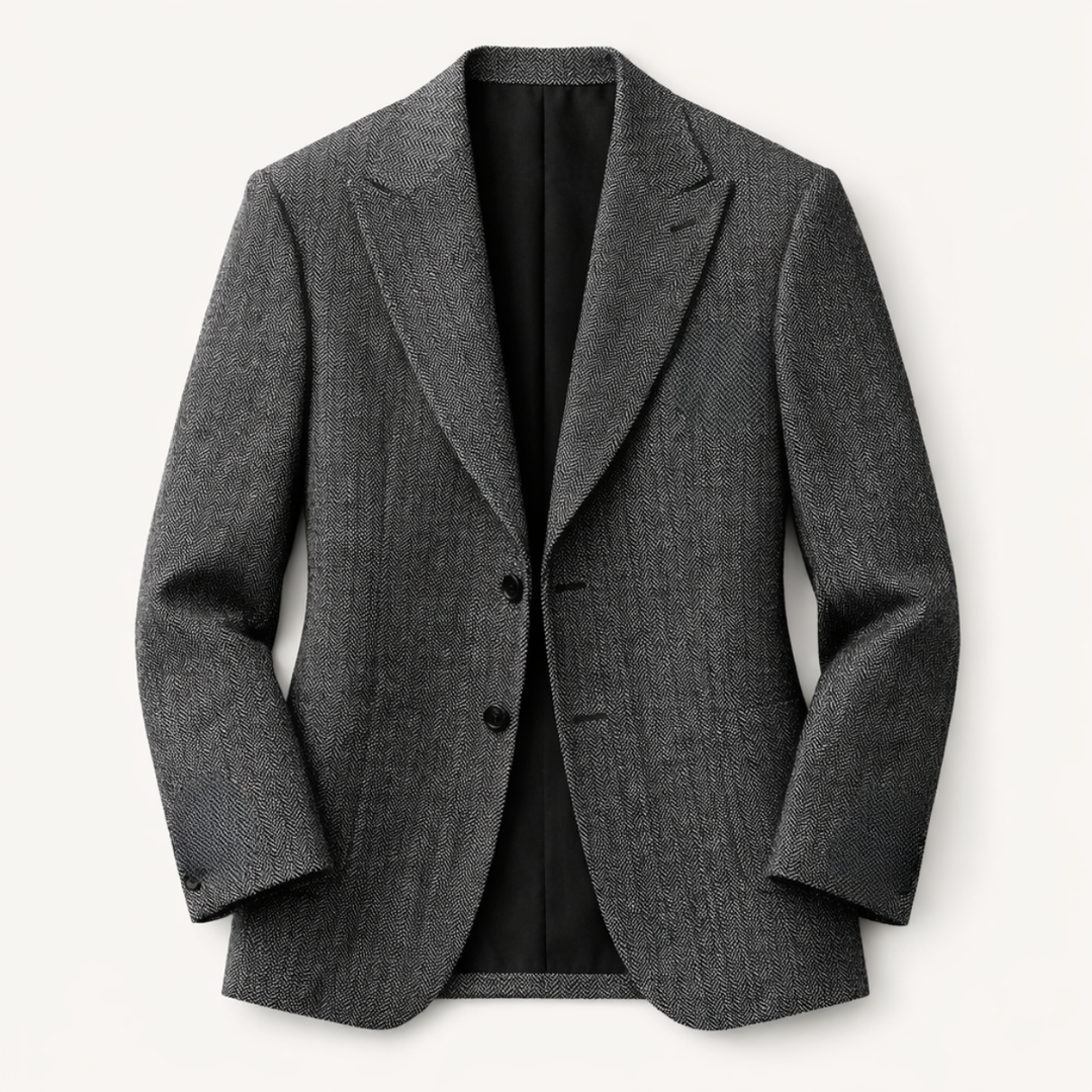 The Florence Men’s Single Breasted Herringbone Tweed Blazer