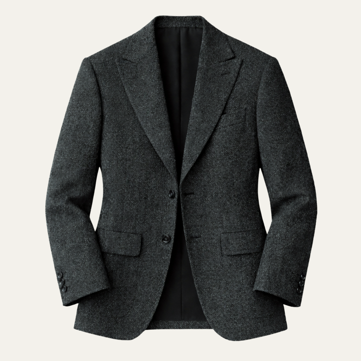 The Milan Men’s Tailored Tweed Fishbone Blazer Jacket