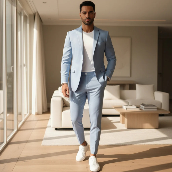 The Brookfield Men’s Slim Fit Suit Set – Modern Blazer and Pants Elegant Set