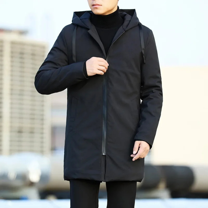 The Monarchs Men's Long Rain Jacket – Waterproof Windproof Hooded Coat