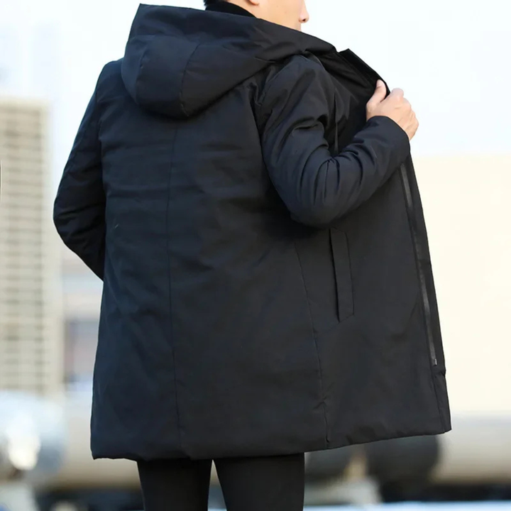 The Monarchs Men's Long Rain Jacket – Waterproof Windproof Hooded Coat