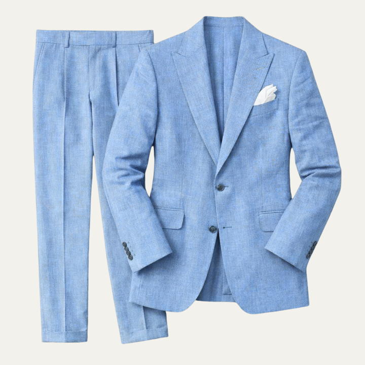 The Hillford Men’s Linen Slim Fit 2 Piece Suit – Blazer and Pants