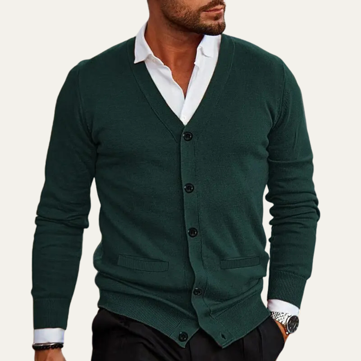 The Prosecco Men’s V Neck Slim Fit Knit Cardigan