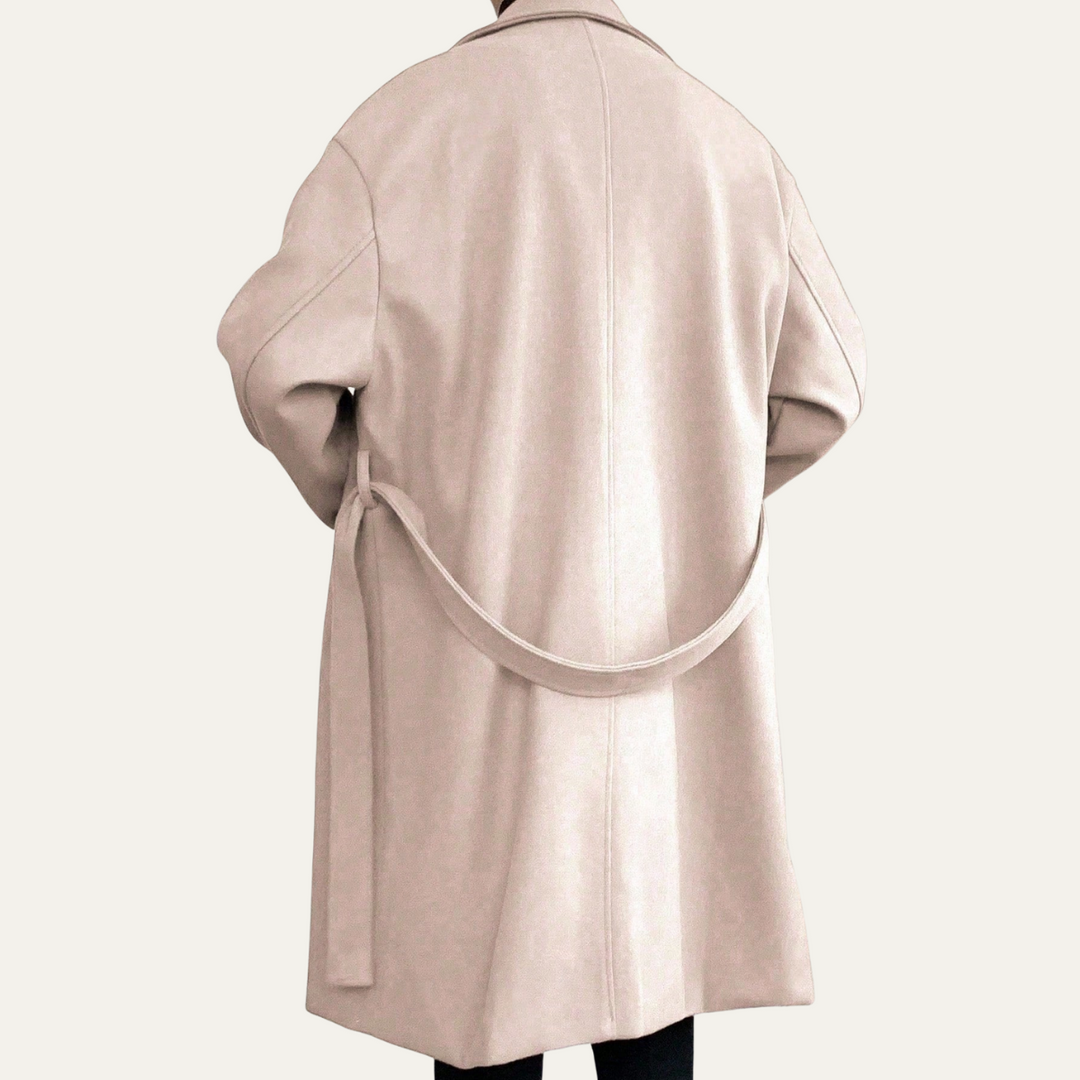 Men's Wool Overcoat Black Long