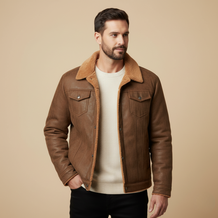 The Quebec Fleece Lined Faux Leather Jacket for Men