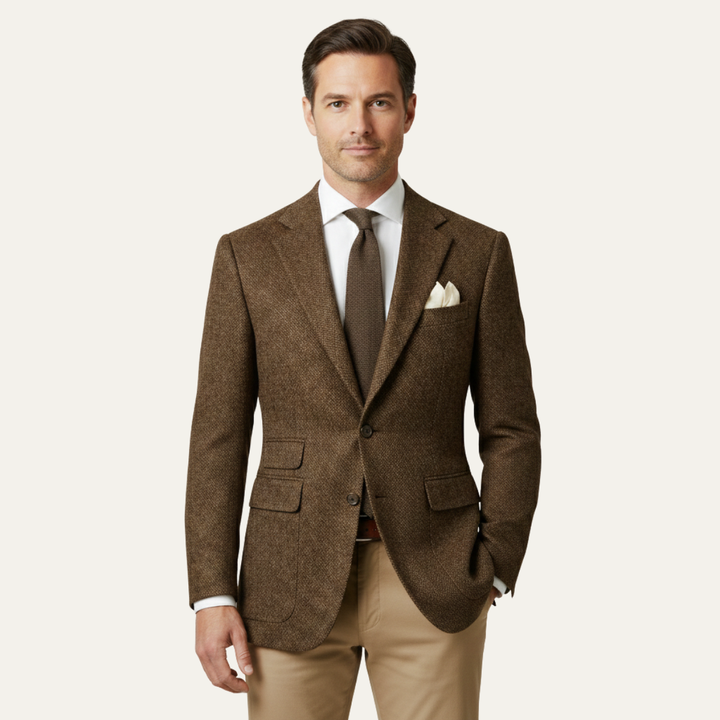 The Normandy Men’s Classic Tailored Single Breasted Blazer Jacket
