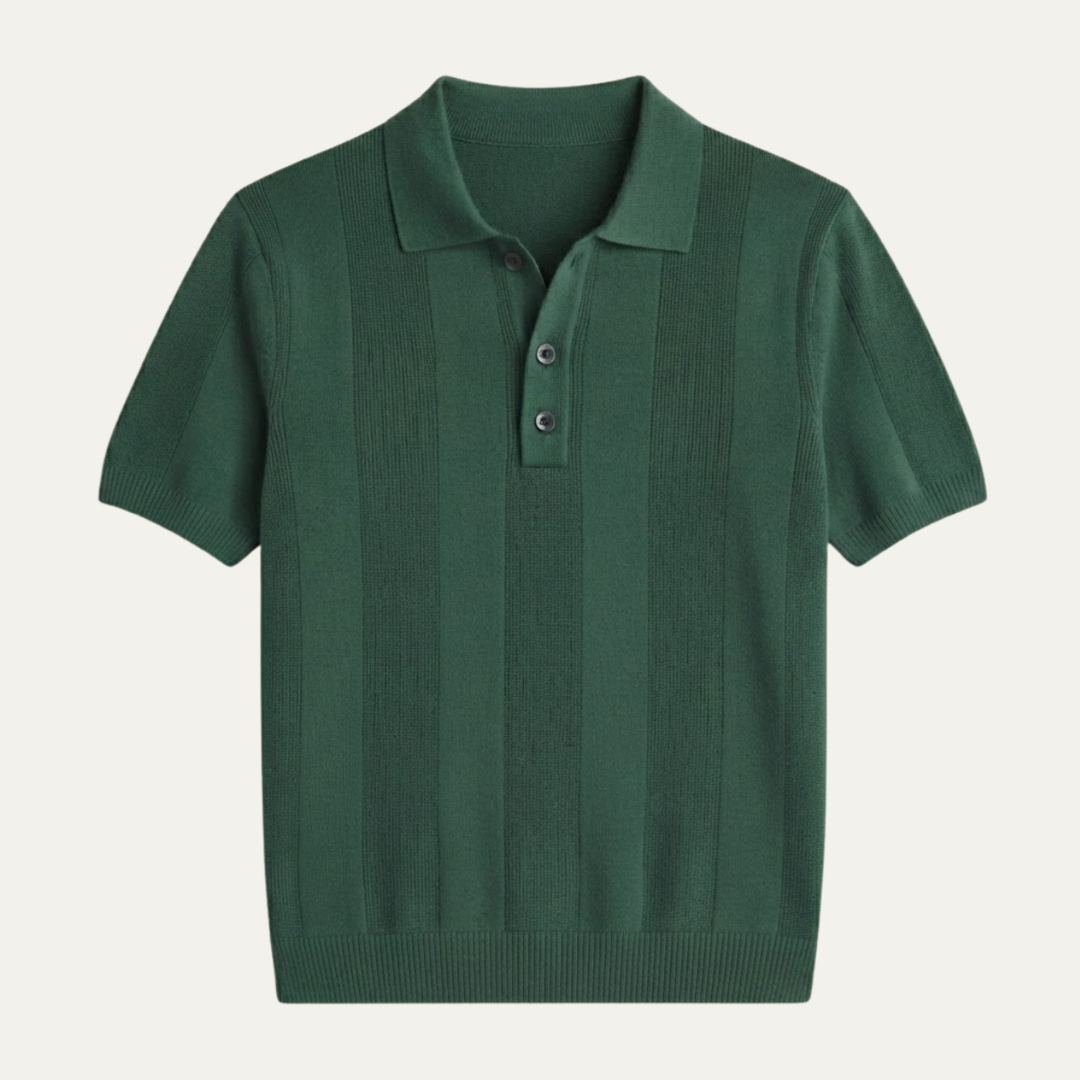 The Barangaroo Men’s Short Sleeve Knitted Polo Shirt Solid Color Breathable Top