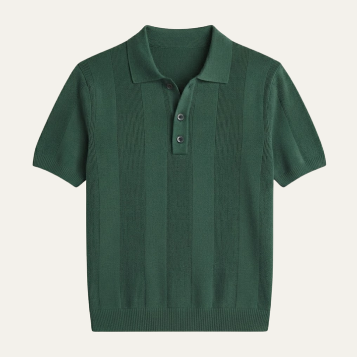 The Barangaroo Men’s Short Sleeve Knitted Polo Shirt Solid Color Breathable Top