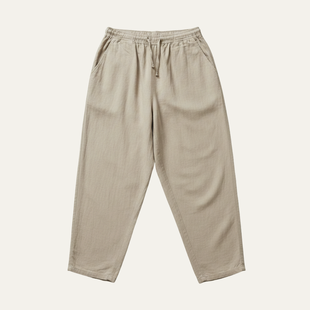 The Meadowwater Men’s Loose Fit Cotton Linen Drawstring Pants