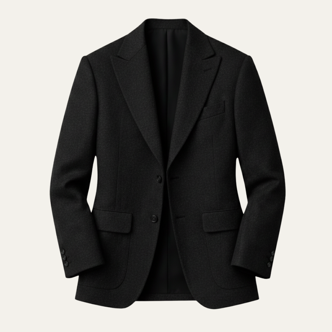 The Rome Men’s Elegant Tailored Tweed Fishbone Blazer Jacket