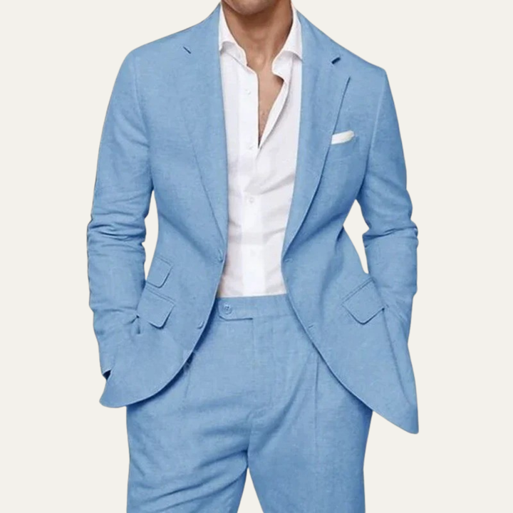 The Highland Ridge Men’s 2 Piece Linen Suit – Blazer & Pants