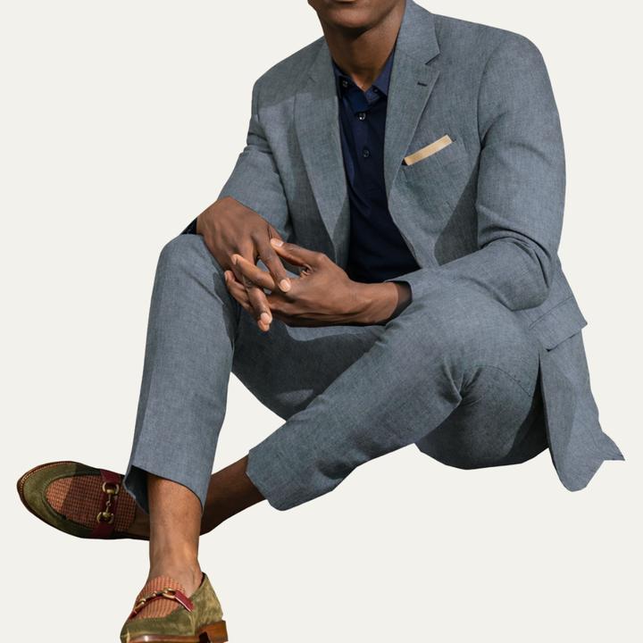 The Ashmeadow Men’s Lightweight Linen 2 Piece Set – Blazer & Pants