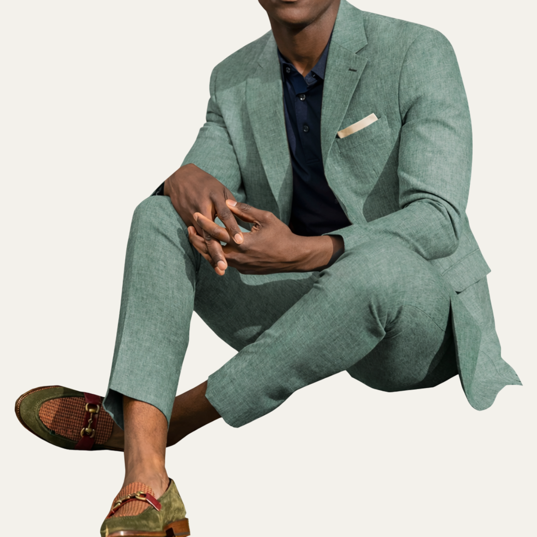 The Briarstone Ridge Men’s Trendy Linen 2 Piece Set – Blazer & Pants