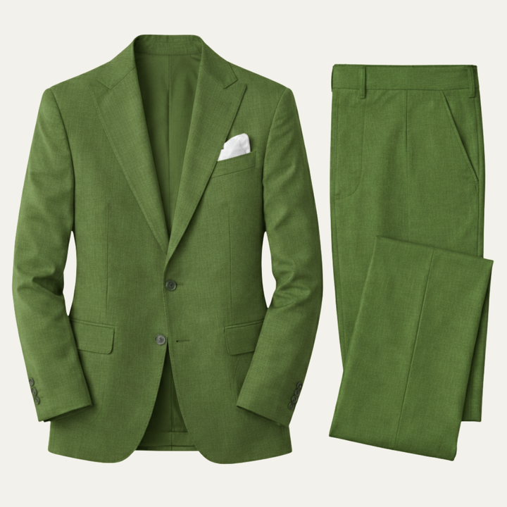 The Geneva Men’s Trendy Linen Suit Set – Blazer & Pants