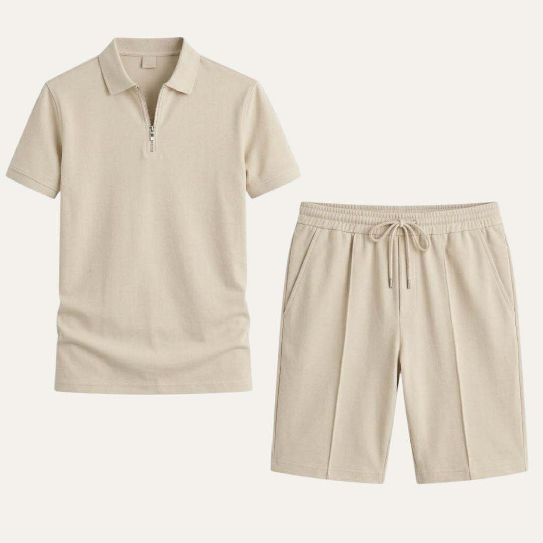 The Pavia Men’s Polo Shirt and Shorts Set – Trendy Two Piece Outfit
