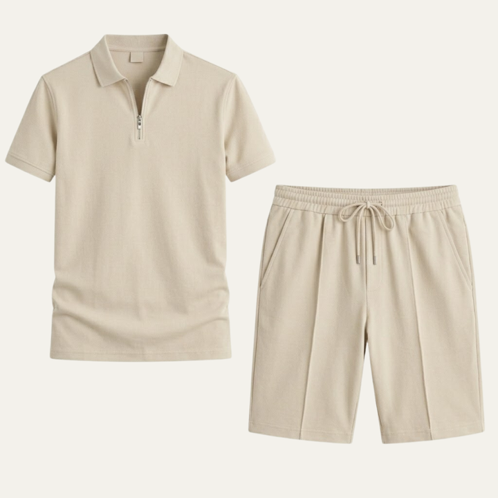 The Pavia Men’s Polo Shirt and Shorts Set – Trendy Two Piece Outfit