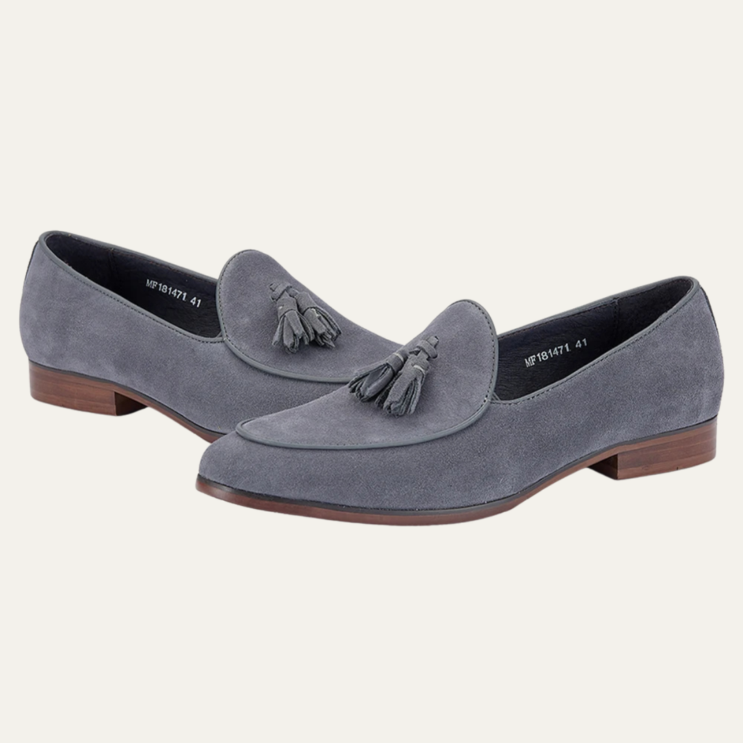 The Brentwood Falls Men’s Suede Leather Tassel Loafers