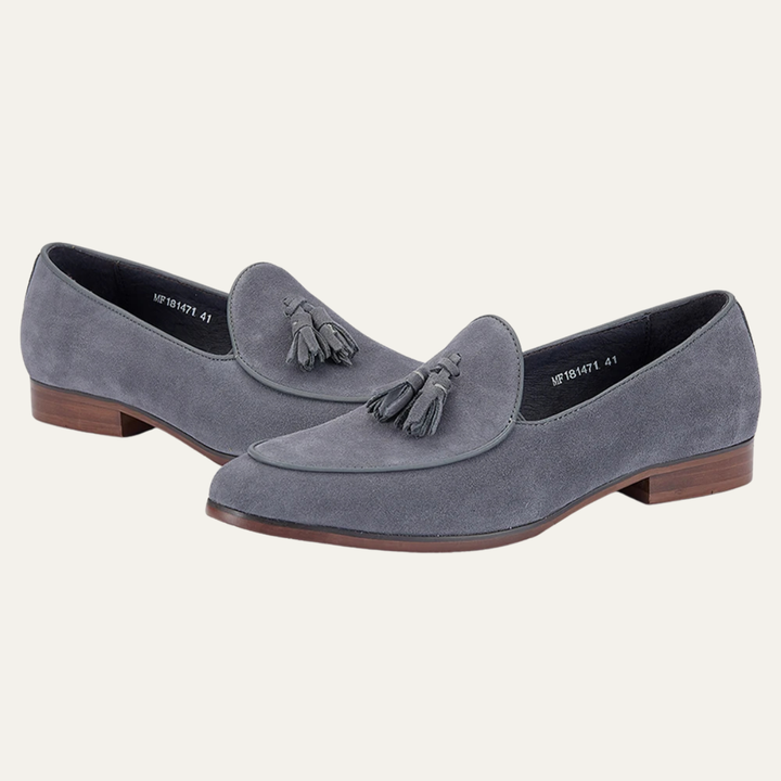 The Brentwood Falls Men’s Suede Leather Tassel Loafers