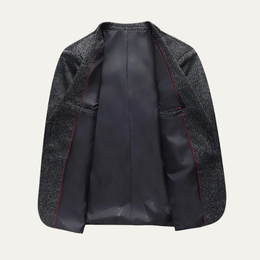 The Desenzano Men's Herringbone Slim Casual Business Blazer