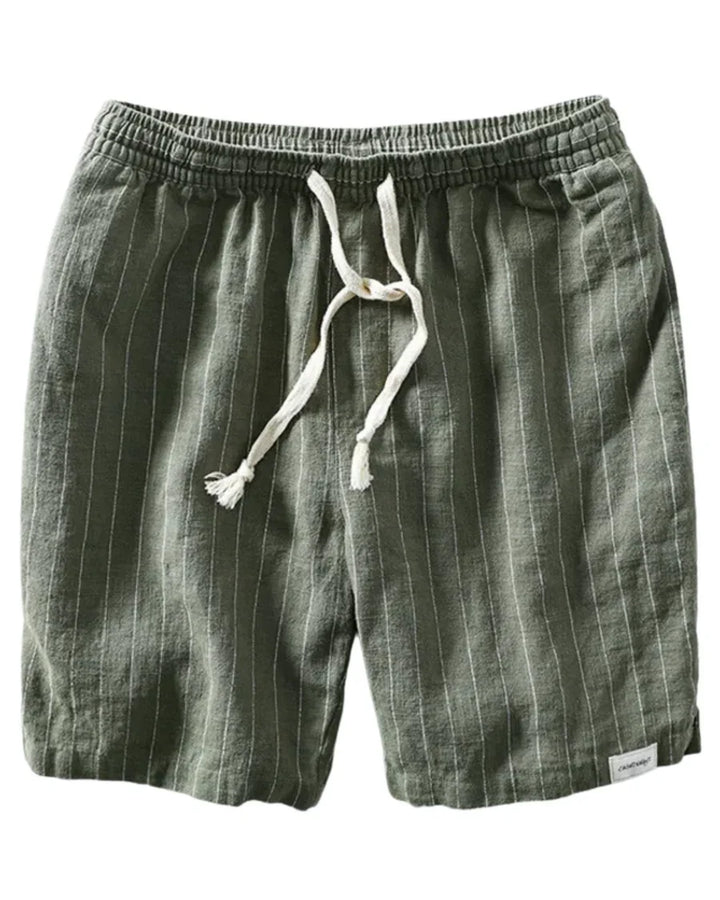 The Boulder Men's Striped Linen Drawstring Summer Shorts