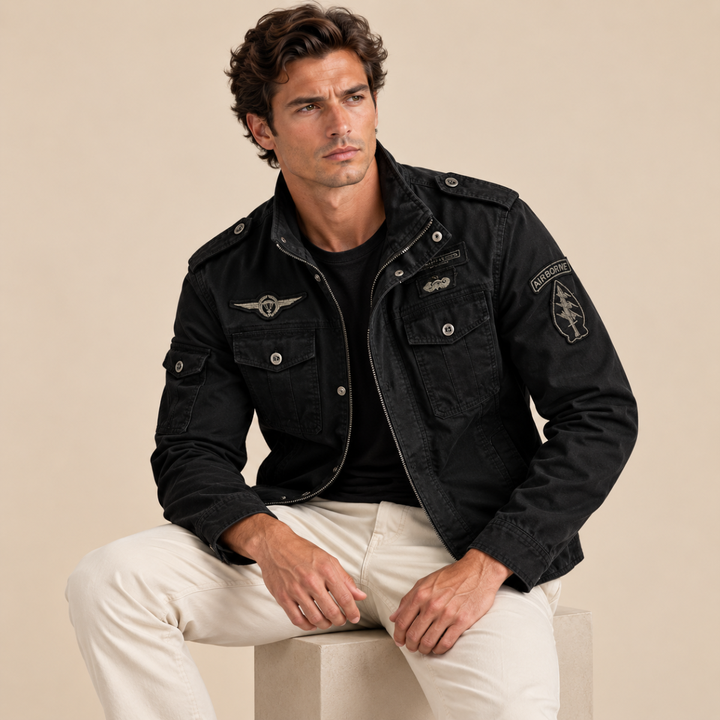 The Siena Men's Casual Army Military Cargo Jacket