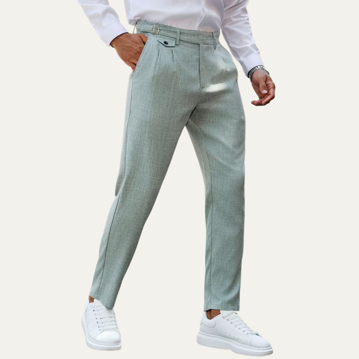 The Brisbane Men’s Tailored Casual Dress Pants with Pleated Details