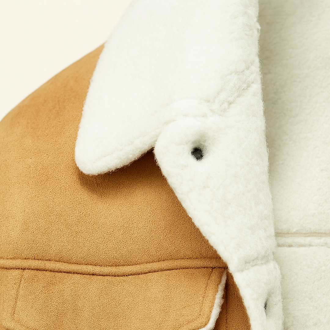 The Wrexham Men’s Shearling Vintage Faux Leather Jacket