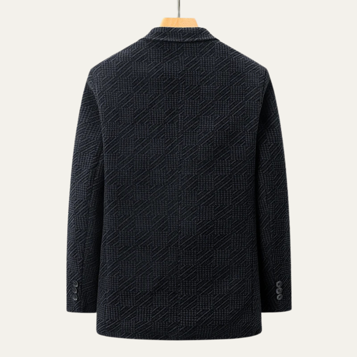 The Mandello Men’s Business Chenille Winter Blazer with Soft Fur Lining