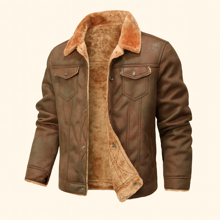 The Quebec Fleece Lined Faux Leather Jacket for Men