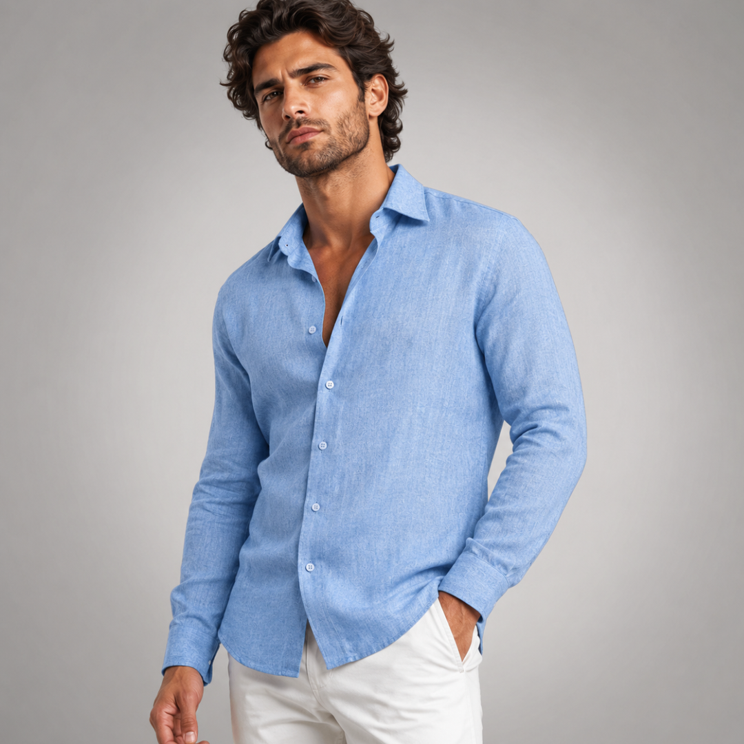 The Edgartown Men’s Casual Breathable Summer Linen Shirt
